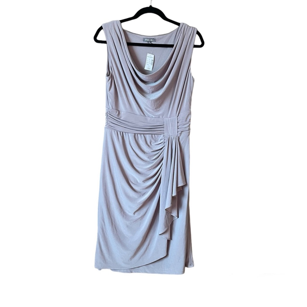 Roz & Ali Vintage Cowl Neck Midi Dress with Pleated Belt Detail from Dress Barn
